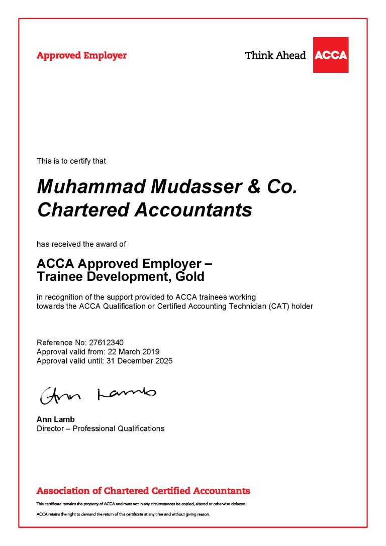 ACCA Approved Employer